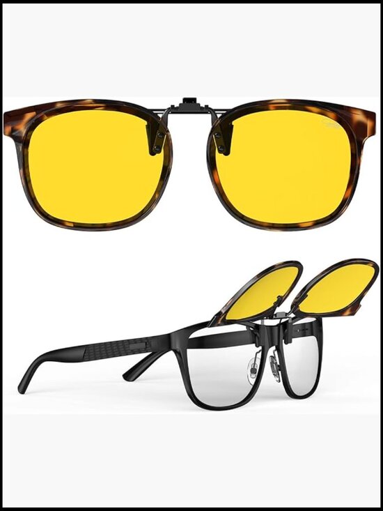 Oversized Clip-On Night Driving Sunglasses Polarized Anti Glare main image 5